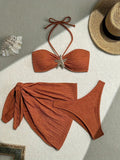Damen Bandeau-Bikini mit eleganter Wickel-Option R&B