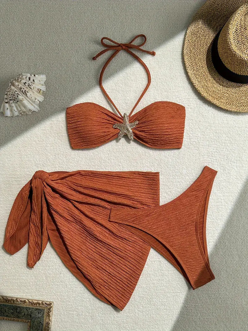 Damen Bandeau-Bikini mit eleganter Wickel-Option R&B