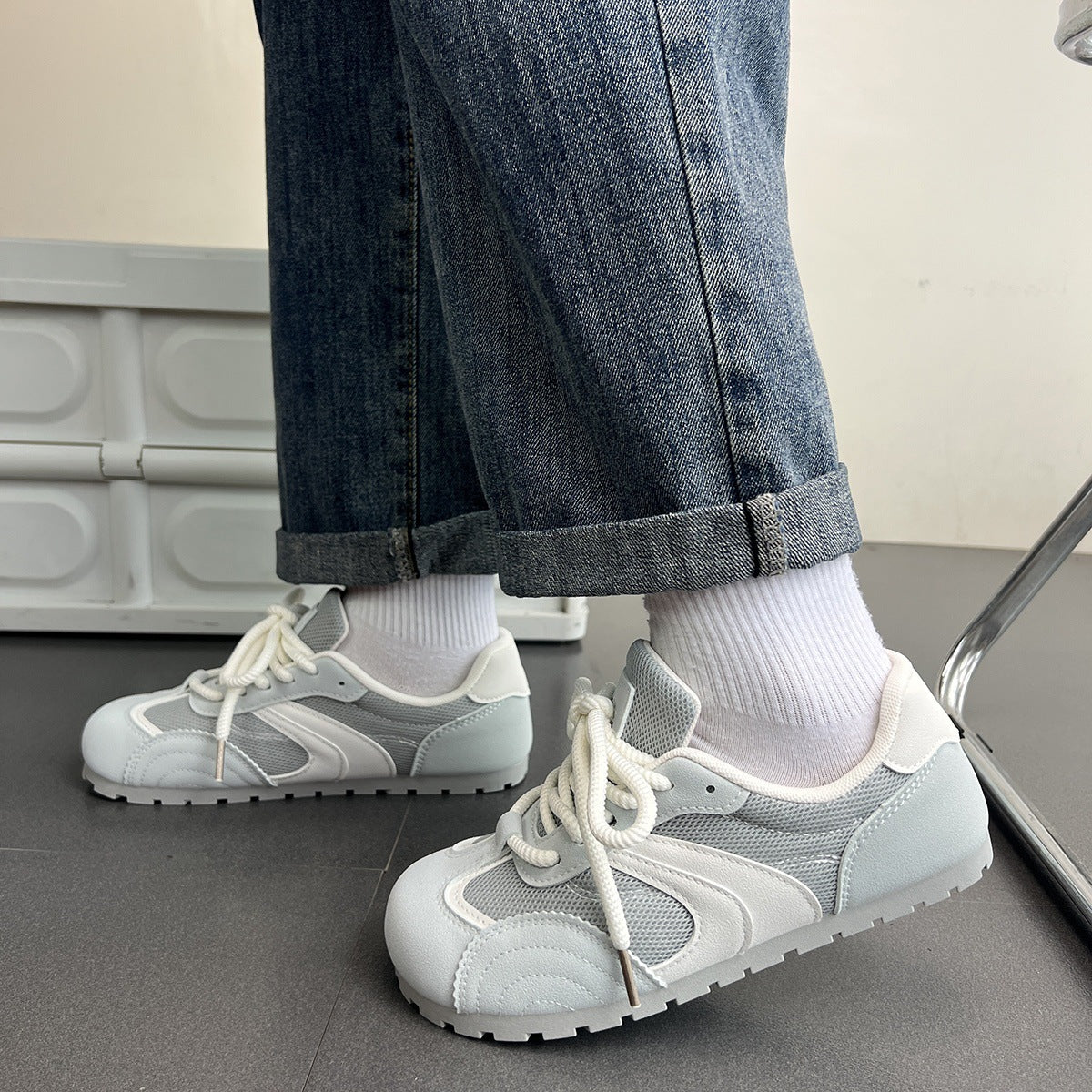 Damen Sportliche Sneakers mit atmungsaktivem Mesh-Obermaterial und flexiblem Sohlenprofil R&B