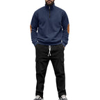 Herren sportliches Freizeitset mit Reißverschluss und praktischen Taschen R&B