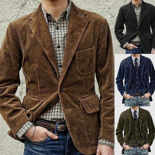 Herren Cordblazer mit modernem Schnitt R&B