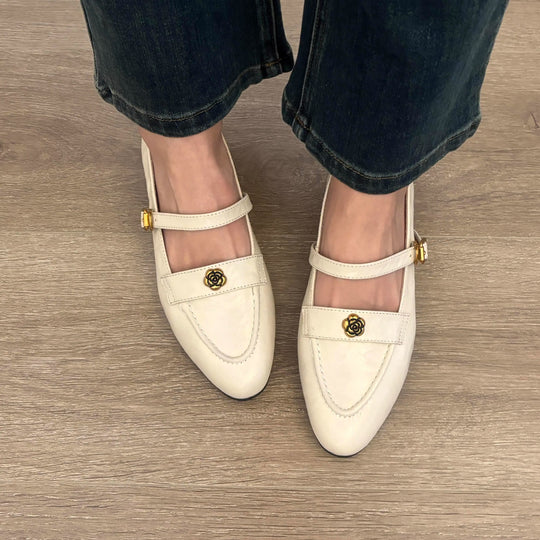Damen elegante Mary Jane Schuhe mit modischer Schnalle R&B