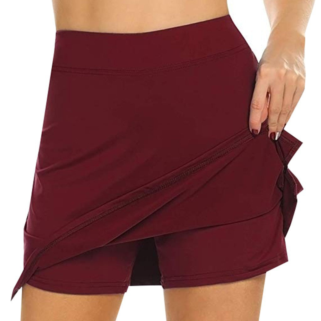 Damen sportlicher Röcke mit integrierter Shorts R&B