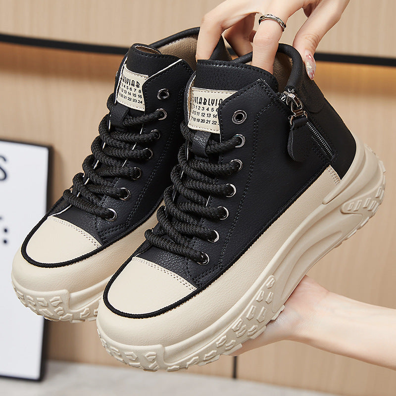 Damen High-Top Sneakers mit wasserabweisender Oberfläche und rutschfester Sohle