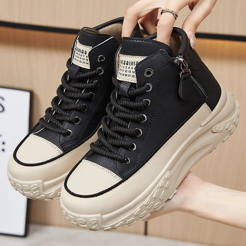 Damen High-Top Sneakers mit wasserabweisender Oberfläche und rutschfester Sohle R&B