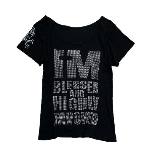 Damen Trendiges T-Shirt mit funkelnden Strassdetails R&B