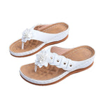 Damen Sandalen mit floralen Applikationen und gepolsterter Sohle R&B