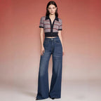 Damen eleganter Cropped Blazer mit schmalem Revers