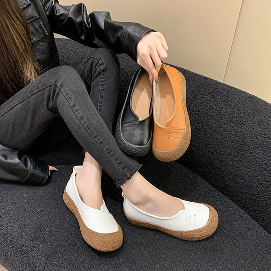 Damen komfortable Slip-On Halbschuhe mit rutschfester Sohle R&B