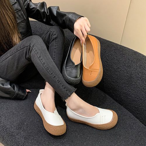 Damen komfortable Slip-On Halbschuhe mit rutschfester Sohle R&B