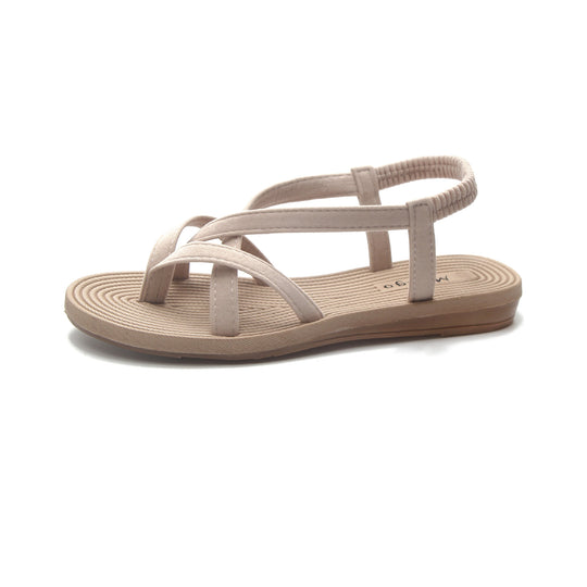 Damen nan Riemchensandalen mit elastischem Fersenriemen und gedämpftem Komfortfußbett R&B