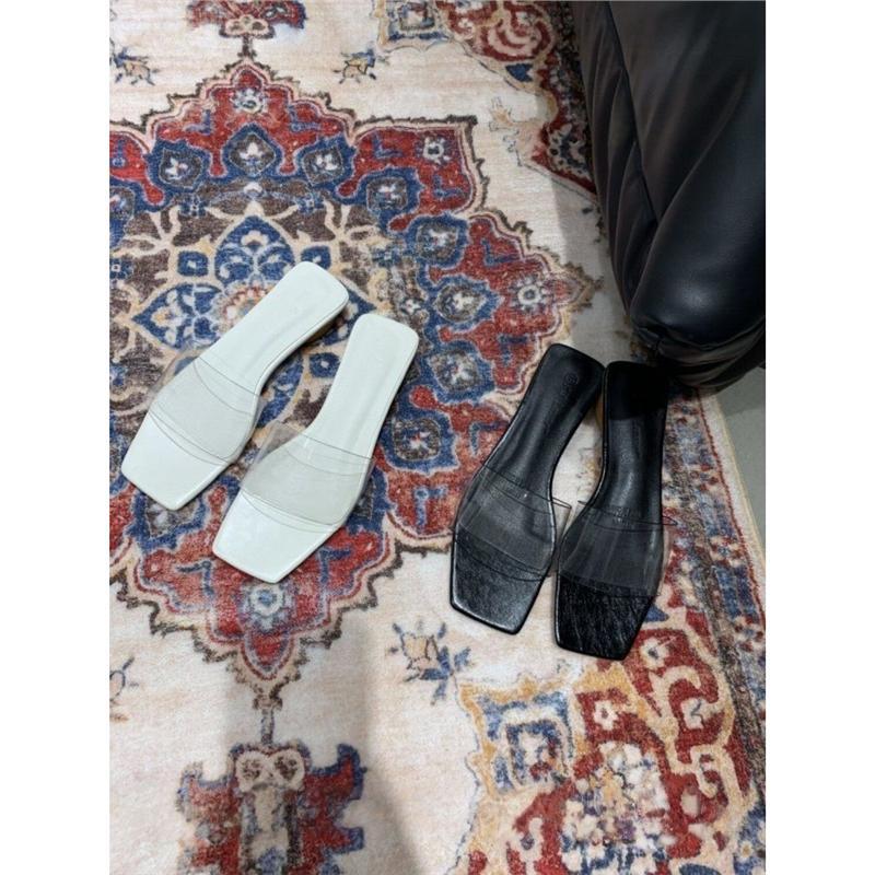 Damen stilvolle transparente Slippers R&B