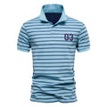 Herren Polo-Shirt mit modischem Streifenmuster und bequemem Schnitt