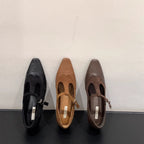 Damen elegante Schnürschuhe mit modischer Schnallenverzierung R&B