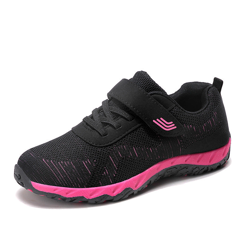 Damen Sportliche Sneakers mit Klettverschluss und atmungsaktivem Mesh-Obermaterial