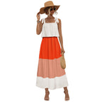 Damen Sommerliches Maxikleid mit verspieltem Bandeau-Oberteil und fließendem Rock R&B