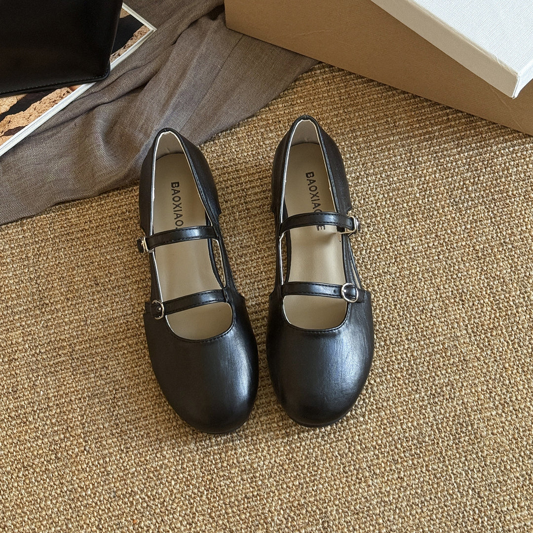 Damen Komfortable Mary Jane Schuhe mit verstellbaren Riemen R&B