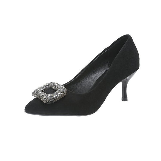 Damen elegante High Heels mit funkelndem Strassdetail R&B
