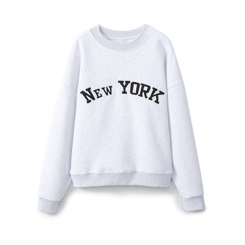 Damen Casual Sweatshirt mit New York Print R&B