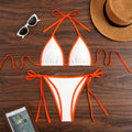 Damen Bikini-Set mit verstellbaren Trägern und raffinierten Knoten R&B