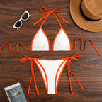 Damen Bikini-Set mit verstellbaren Trägern und raffinierten Knoten R&B