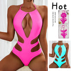 Damen Einteiler Badeanzug mit avantgardistischen Cut-out-Details R&B