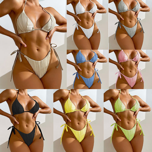 Damen Triangel-Bikini mit eleganten Rüschendetails R&B