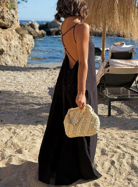 Damen Strandkleid mit Rückenausschnitt R&B