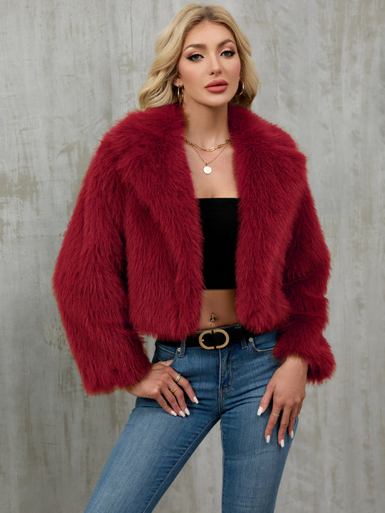 Damen Eleganter Kunstfellbolero R&B