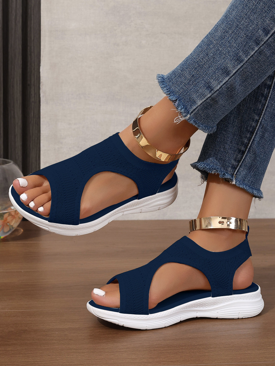 Damen Komfortable Sport-Sandalen mit elastischen Riemen und atmungsaktiver Sohle R&B