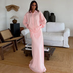 Damen lässiges Leinen-Loungewear-Ensemble R&B