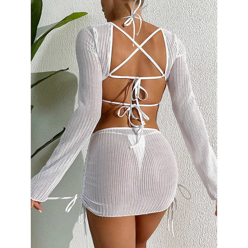 Damen Netzkleid mit Cut-Outs und trendigen Ringdetails R&B