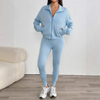 Damen Sportliches Zweiteiliges Set aus atmungsaktivem Material mit Hochbund-Wirkung EB
