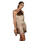Damen Fransen Minikleid mit schimmerndem Detail R&B