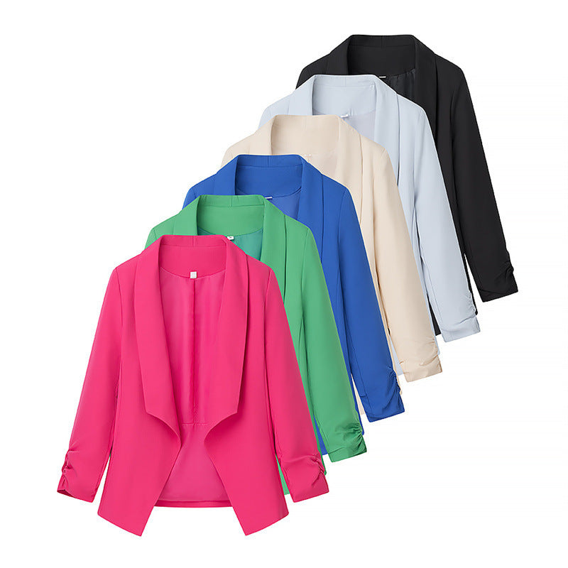 Damen elegante Blazerjacke mit lässigem Schnitt und stylischen Ärmeldetails R&B