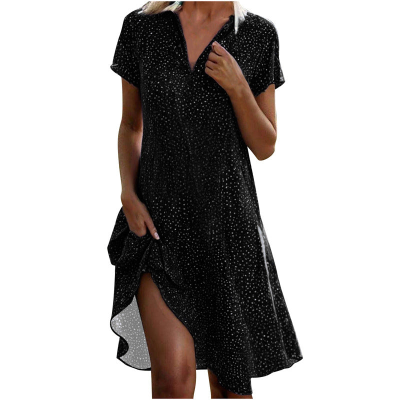 Damen Hemdkleid mit Polo-Kragen und leichtem, atmungsaktivem Stoff