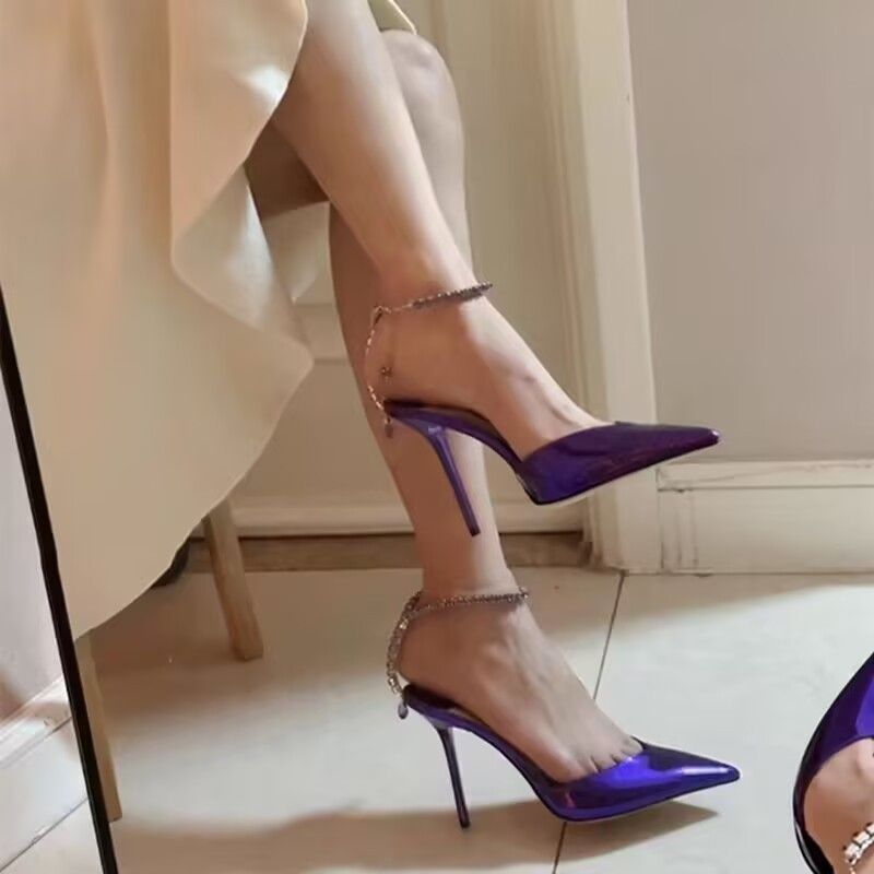 Damen Slingback High Heels mit elegantem Metallabschluss R&B