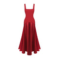 Damen Elegantes Maxikleid mit A-Linien-Silhouette und schmalen Trägern R&B