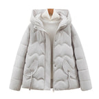 Damen Steppjacke mit Kapuze und Eingrifftaschen R&B