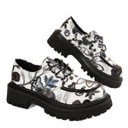 Damen Schnürschuhe mit floralem Muster und robustem Profil R&B