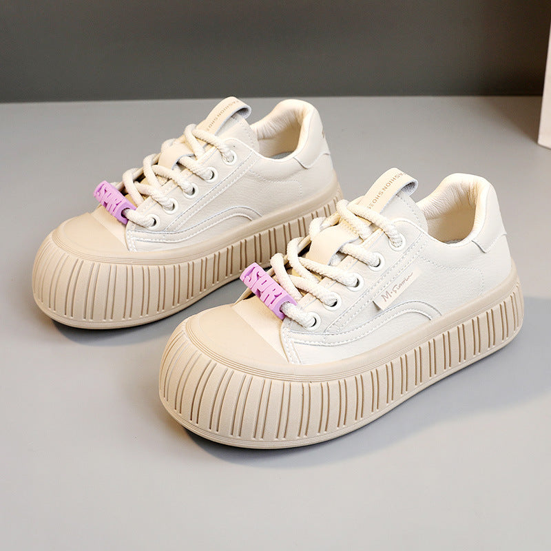 Damen Plateau-Sneaker mit trendiger Gummisohle und bequemer Dämpfung R&B