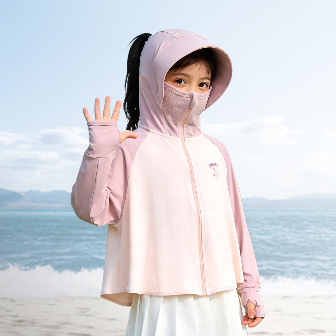 Mädchen multifunktionale UV-Schutzjacke mit Kapuze R&B