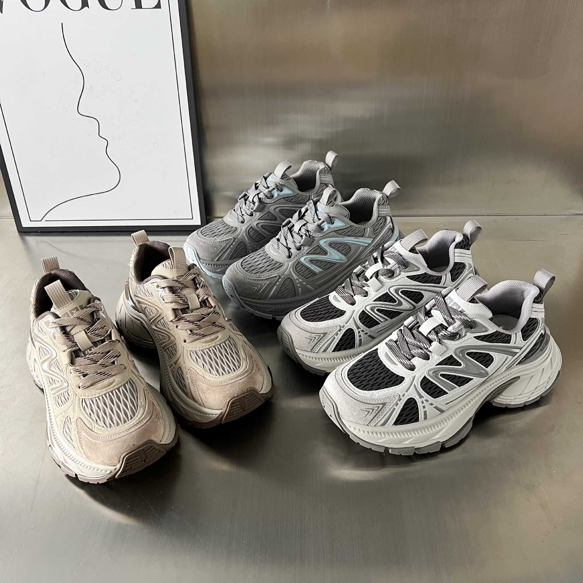 Damen Sportlich-dynamische Sneakers mit atmungsaktivem Obermaterial und ergonomischer Dämpfungstechnologie R&B