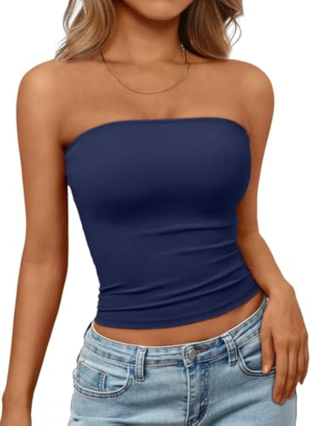Damen Bandeau-Oberteil aus elastischem Material mit figurbetontem Schnitt R&B