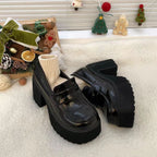 Damen Plateau-Loafers mit robustem Chunky-Absatz R&B