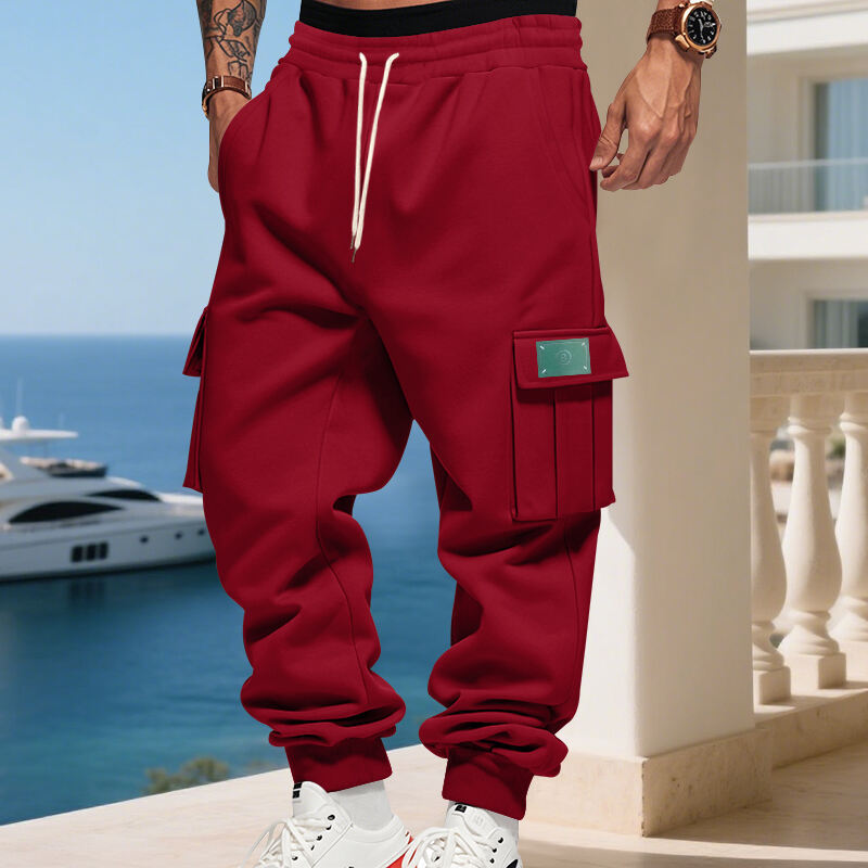 Herren Cargo-Jogginghose mit verstellbarem Kordelzug und praktischen Taschen R&B