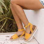 Damen Plateau-Sandalen mit verstellbarem Riemen R&B