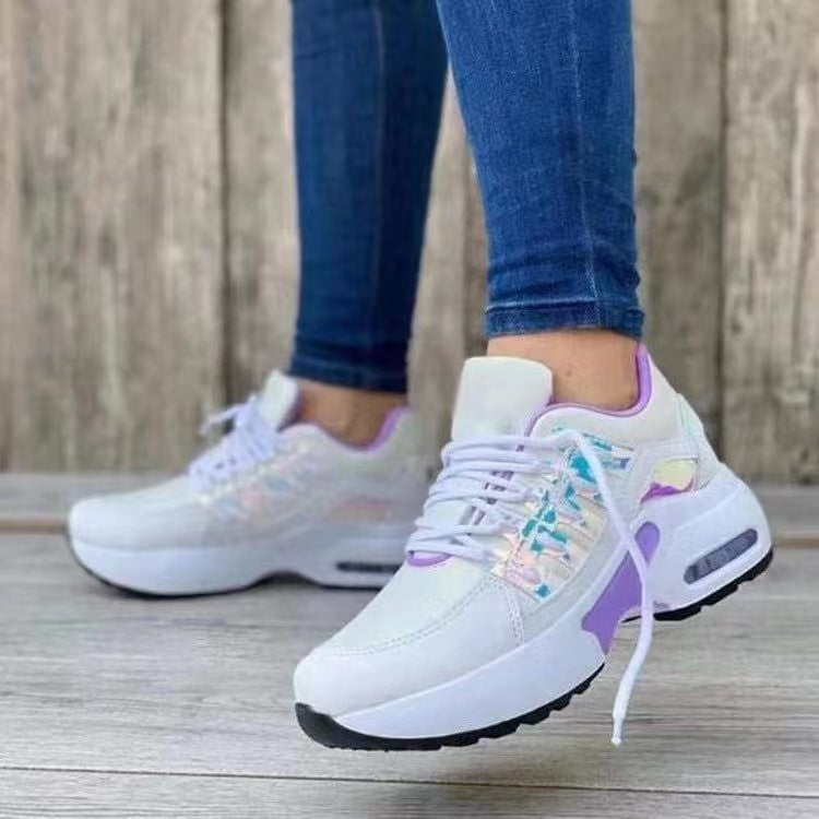 Damen Sportliche Sneakers mit atmungsaktivem Mesh-Obermaterial und dämpfender Sohle R&B