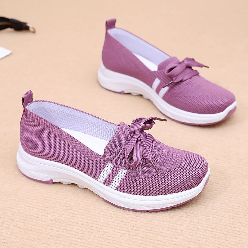 Damen Bequeme Slip-On Sneakers mit modischem Schleifendetail R&B