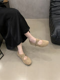 Damen bequeme Ballerinas mit modischem Riemchen und rutschfester Sohle R&B